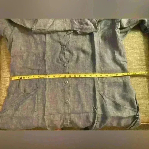 Flax by Jeanne Engelhart Tunic/Shirt/ Artist Gardener Jacket L - Picture 7 of 9